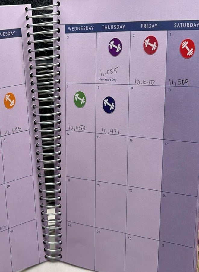 SMARSTICKER Weight Lifting Planning Stickers Colorful Dumbbell Exercise Planner Stickers Fitness Health Reminder Sticker for Women Men Health & Wellness Scrapbooking Journal Calendar Planner Supplies 500pcs - Image 5