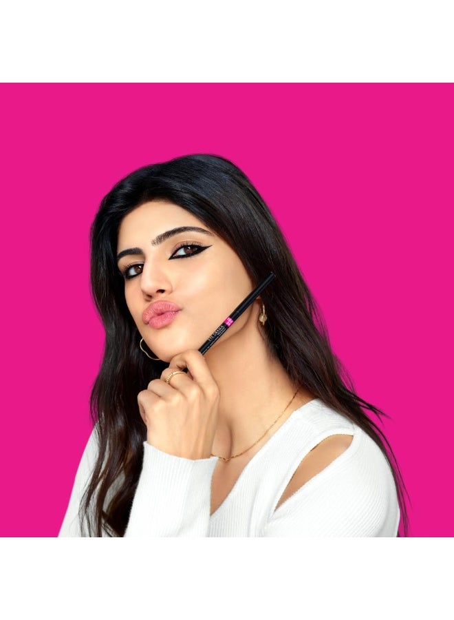 Elle 18 Eye Drama Kajal, Matte Finish, Super Black, Smudgeproof & Waterproof, 0.35 G - Image 4