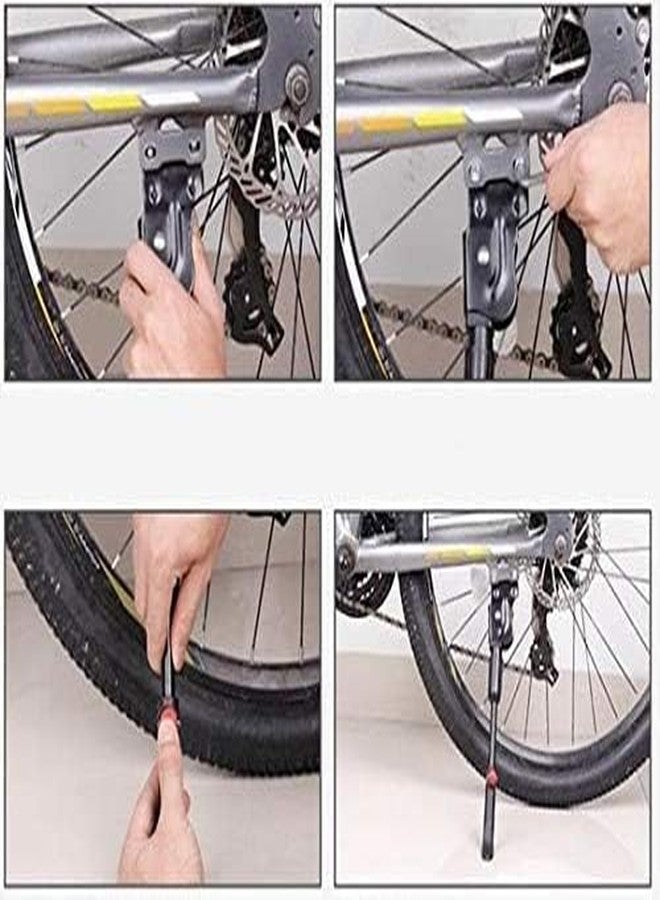 UDee Adjustable Bicycle Kickstand - Universal Side Stand for 22-28 Inch Mountain Bike, Road Bike, MTB, BMX - Durable Alloy, Waterproof, Anti-Slip Foot, Lightweight Cycle Support Stand (Black) - Image 5