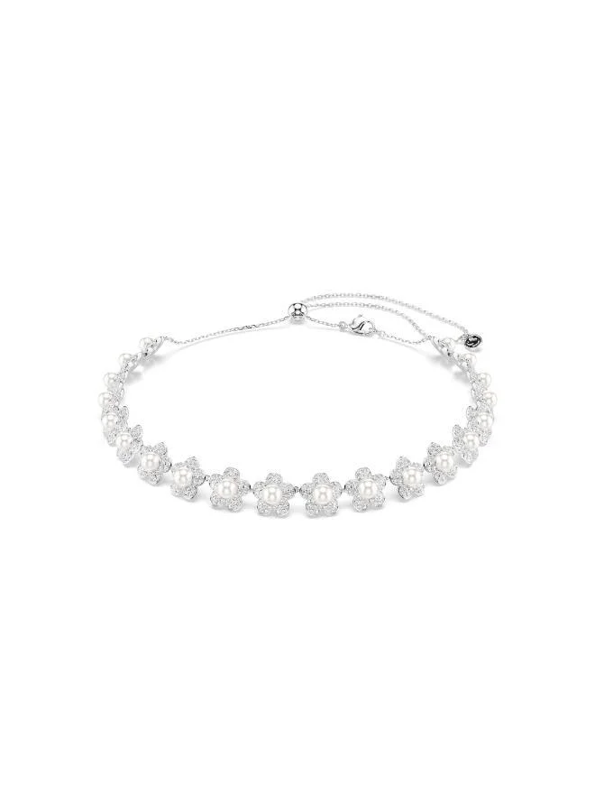 SWAROVSKI White Pearl Rhodium Plated Choker