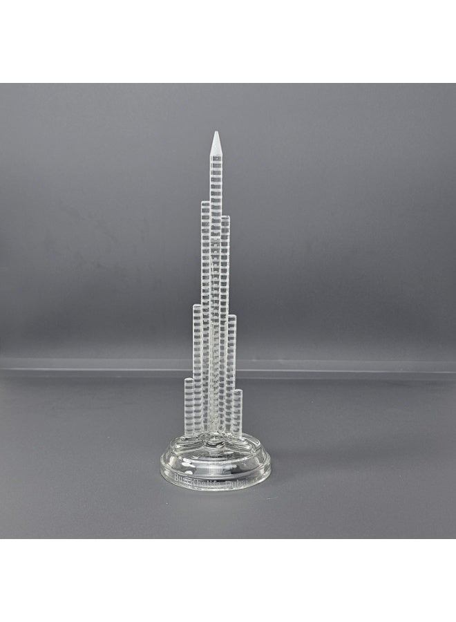 Souvenir Souq Crystal Glass Dubai Skyscrapers  Burj Khalifa  Decoration with color changing led light 18x6cm - Image 2