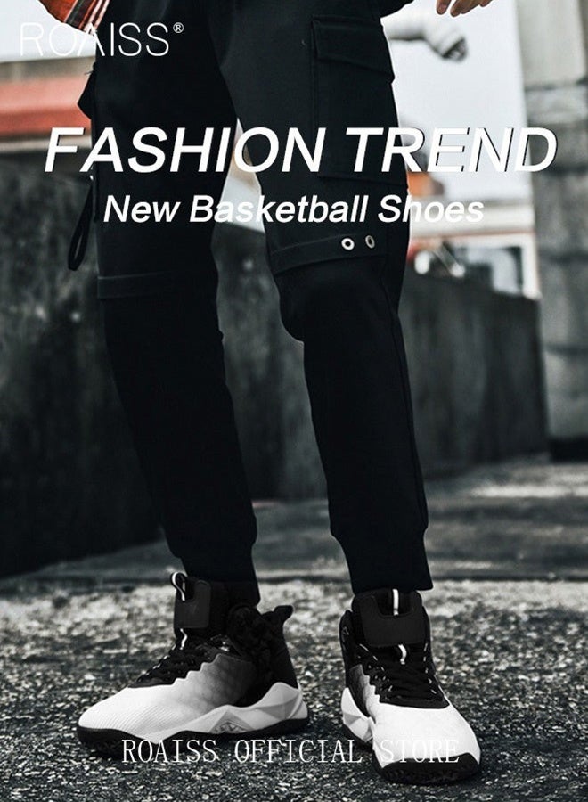 رويس أحذية رياضية أنيقة للرجال، أحذية كرة سلة خفيفة الوزن ومسامية للرجال والفتيان، أحذية رياضية برباط غير قابلة للانزلاق، أحذية رياضية ممتصة للصدمات مع بطانة ناعمة، مناسبة للارتداء اليومي والجري والأنشطة الخارجية - Image 4