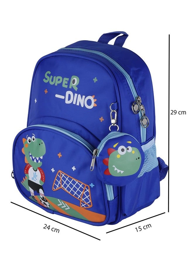 ZEVORA Kids Backpack - Cartoon Super Dino Design (Blue) Waterproof Shoulder Bag (Light Blue, 11 inch) - Image 4