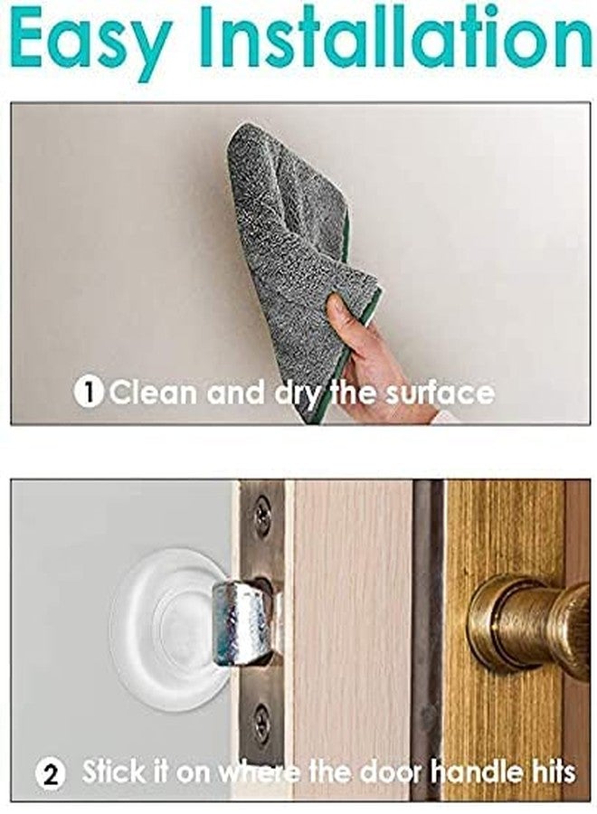 BAGILO Rubber Door Stopper Wall Protector | Round Door Knob Self Adhesive 6 Pcs Door Stopper Knob Reusable Wall Protector Shield - Image 2