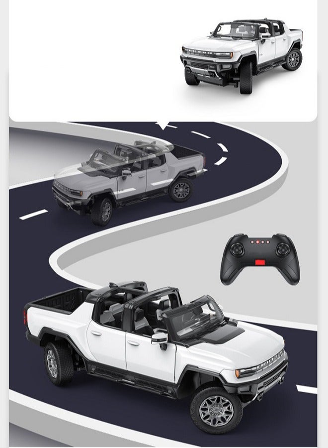 HALAMODO 1:26 Electric Off-Road RC Car Model , Multi-Function Toy Vehicle With LED Light Strip , Model Car for Kids Boy Girl Gift And Collectible, White - Image 4