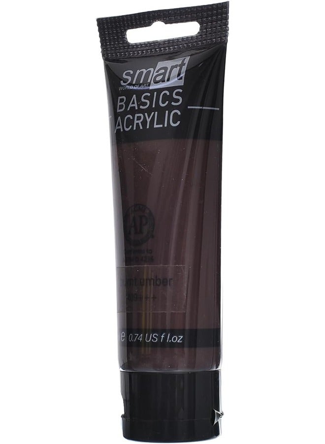 Smart STK1-701 High Quality Basics Acrylic Color Tube 75ml (409+++) - Burnt Umber - Image 2