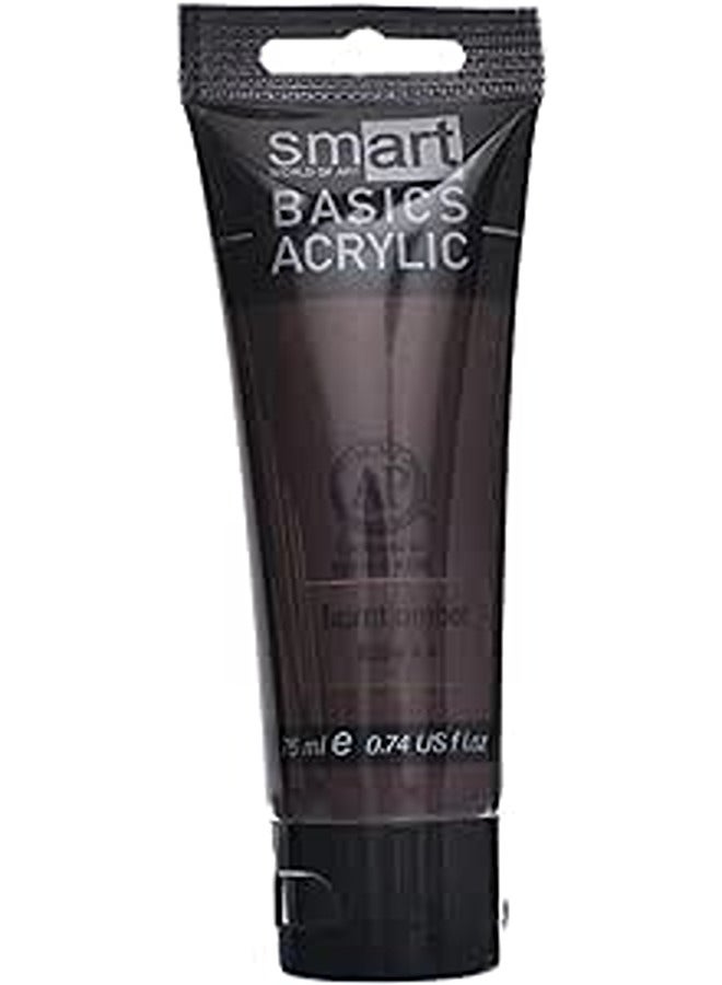 Smart STK1-701 High Quality Basics Acrylic Color Tube 75ml (409+++) - Burnt Umber - Image 1