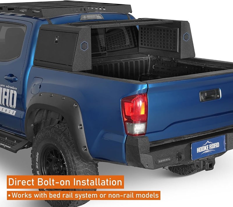 Hooke Road Topsider Truck Bed Tool Box for Jeep Gladiator JT, Toyota Tacoma, Tundra, Ford F-150, Ranger, Ram 1500, Silverado 1500, Colorado, Sierra 1500, Canyon - Heavy Duty Lockable Storage Box - Image 5