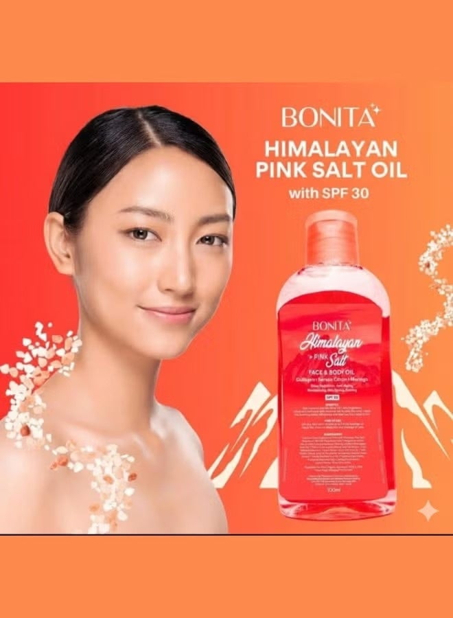 Bonita Pink Salt Face & Body Oil SPF30 – Nourishing Daily Moisture Oil (100ml) - Image 3
