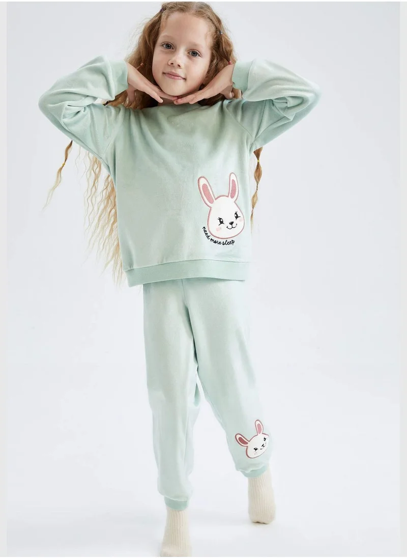 DeFacto 2 Pack Girl Long Sleeve Knitted Pyjamas