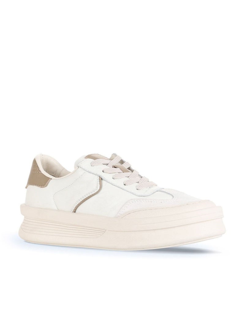 BUENO Women's Platform Sneakers – Trendy Lace-Up Design with Chunky Sole and Mixed Material Upper for Everyday Street Style - Image 2