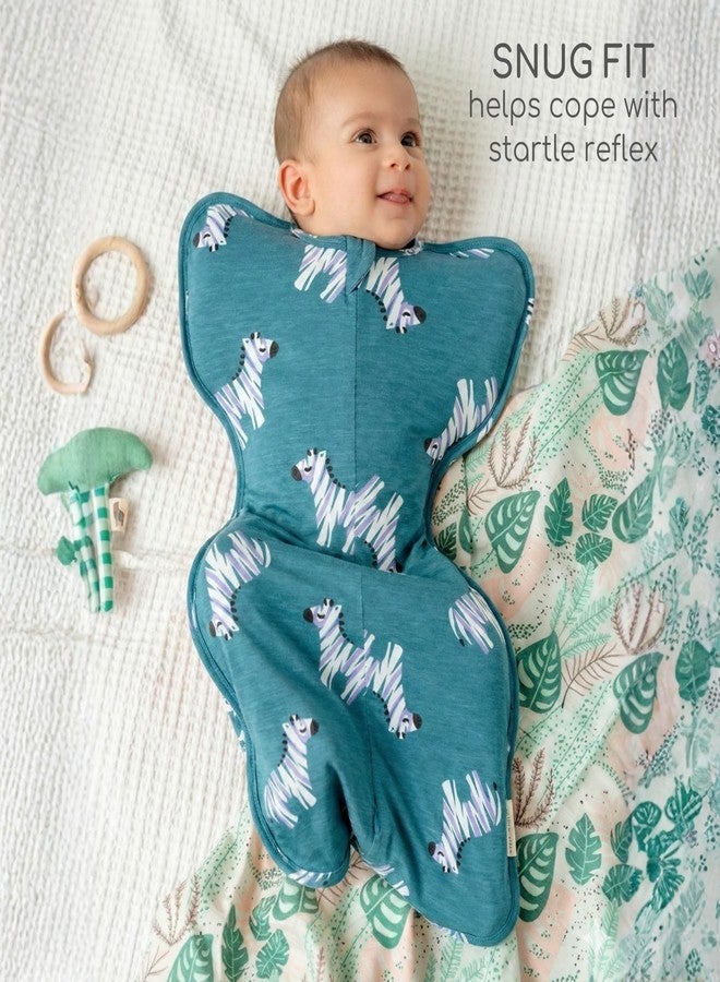Cocoon Care 0.5 TOG Knitted Bamboo Cotton Arms Up Swaddle Sleeping Pod for Baby | Sleep Sack | Sleeping Bag for New Born Baby | 0-1 M | Zebra2 - Image 4
