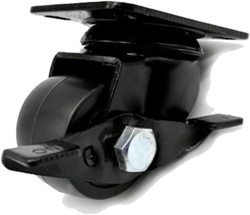 Heavy Duty 1.5 Inch Side Brake Casters 80KG Load Capacity for Carts Furniture 2Pcs - Image 4