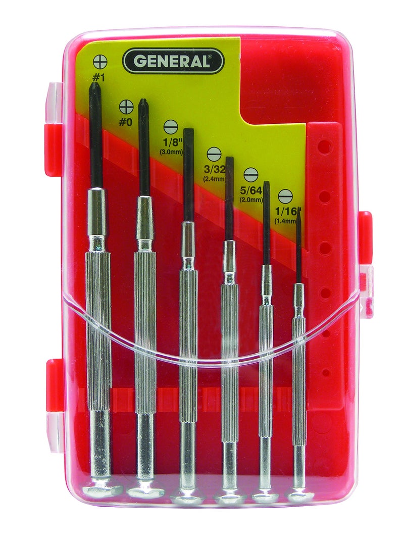 General Tools 609 SixPiece Precision Screwdriver Set