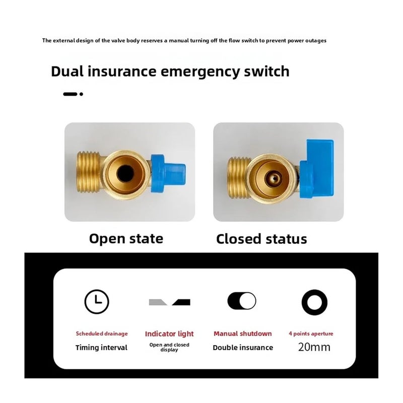 Split Body Type AC220V Electric Timer Auto Water Valve For Air Compressor Condensate Drain - Image 5