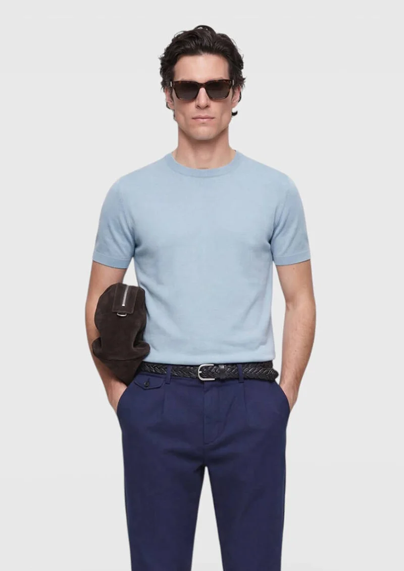 RAMSEY Light Blue Knitwear