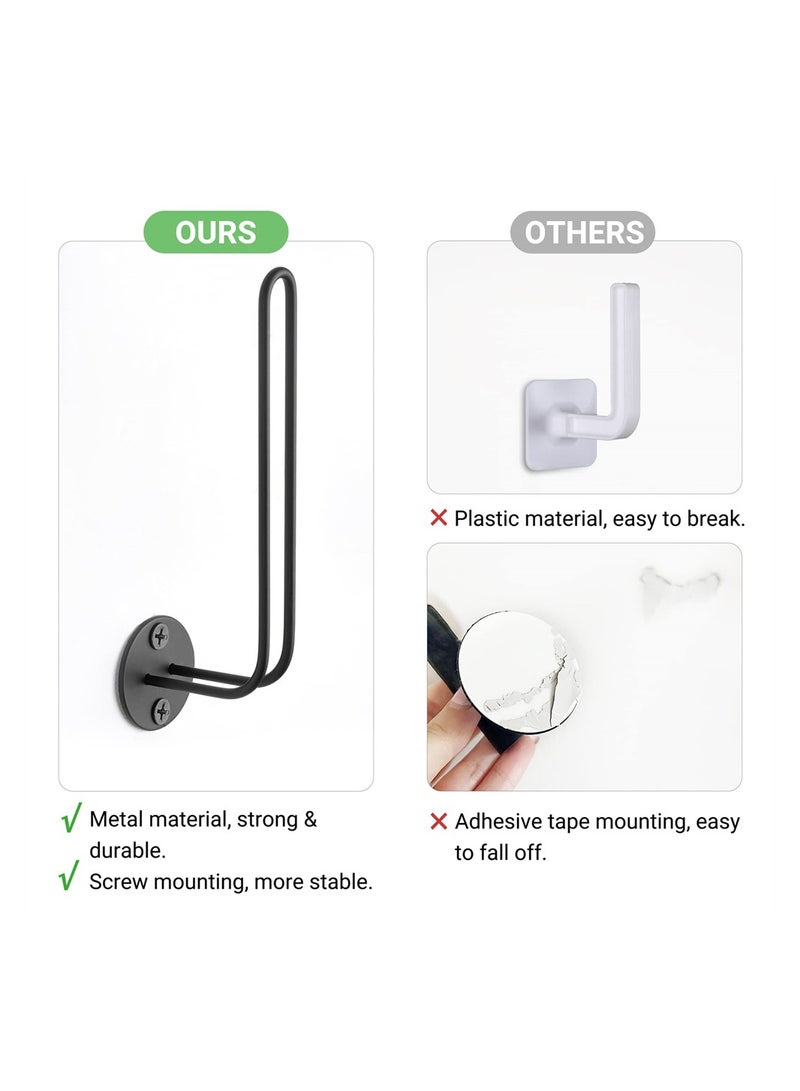 SYOSI Hat Rack for Baseball Caps, Set of 2 Wall Mounted Metal Hat Rack, Hat Holder Storage Organizer, Hat Holder, Modern L-Shaped Hat Hooks Wall Mount Hat Holder for Closet Bedroom Storage - Image 4