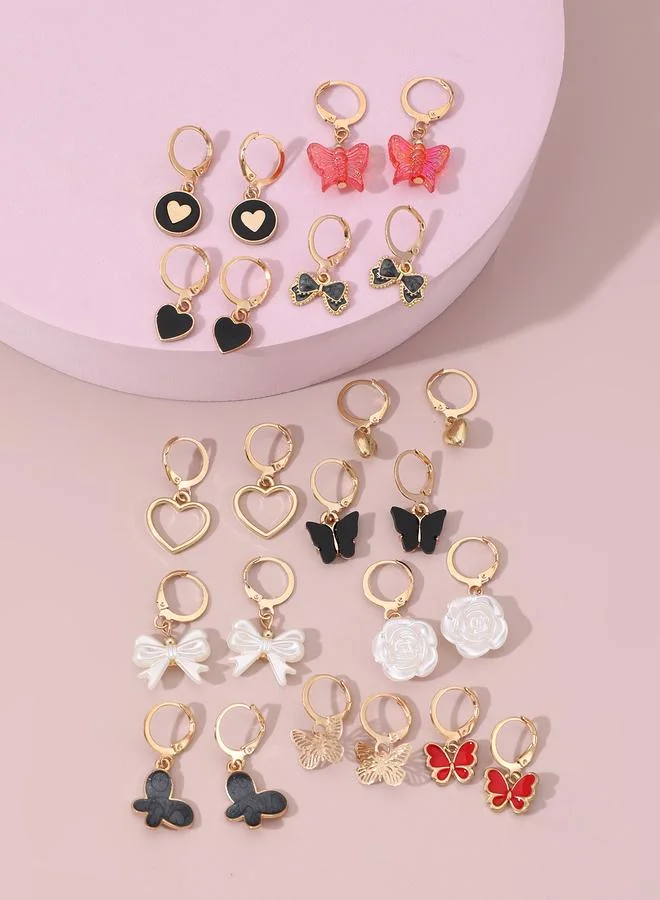 Set of 12 - Butterfly Design Earrings