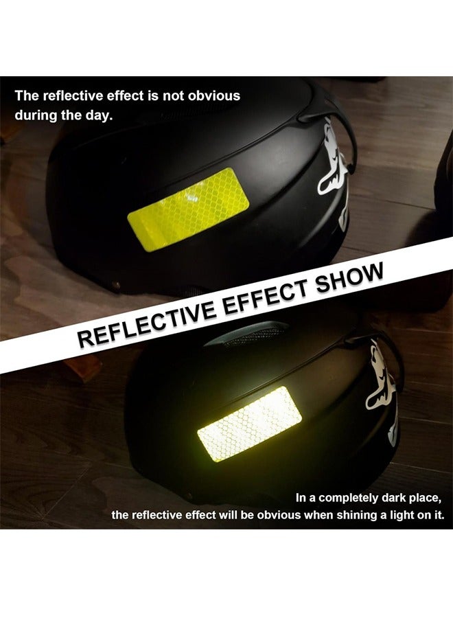 36 قطعة من ملصقات عاكسة، ملصقات عاكسة، شريط تحذيري للسلامة، مقاوم للماء، لاصق عالي القوة للرؤية الليلية للخوذات والدراجات النارية 1.18 × 3.25 بوصة (3 × 8 سم) - Image 2