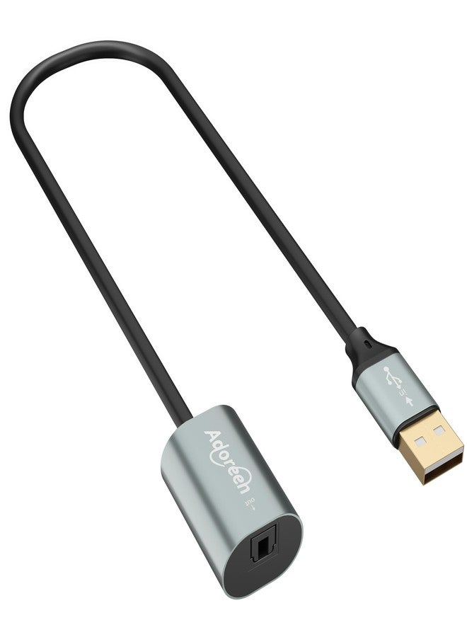 Adoreen Male USB A 2.0 to Female Toslink Digital Optical Audio Cable Adapter 0.6 Ft, USB to SPDIF Port Fiber Optic Converter, for Laptop Computer PC PS5/PS4, NOT for TV Or Other-Unidirectional - Image 1