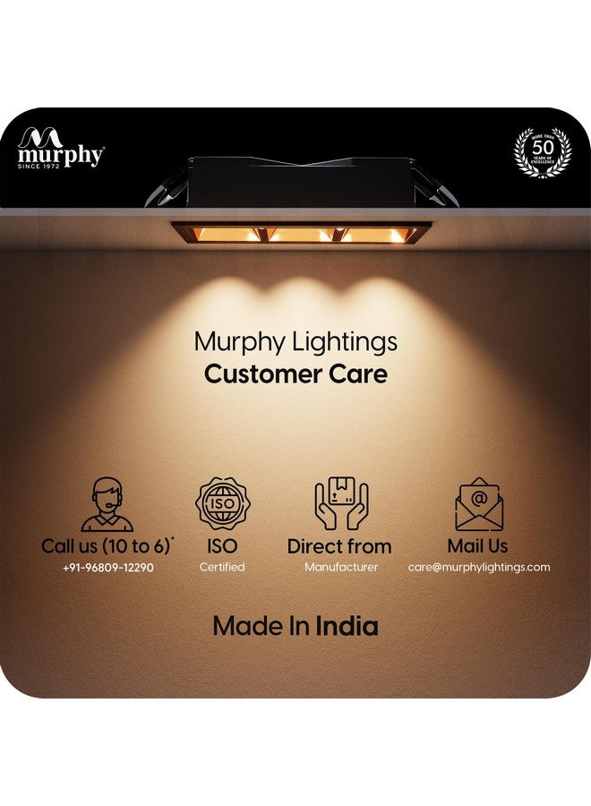 MURPHY Murphy 6W Rose Gold Finish Square Laser LED Ceiling COB Spot, Focus, Down Ceiling Light, Ceiling Pop Light (Warm White, Pack of 10), with 2 Years Warranty - Image 5