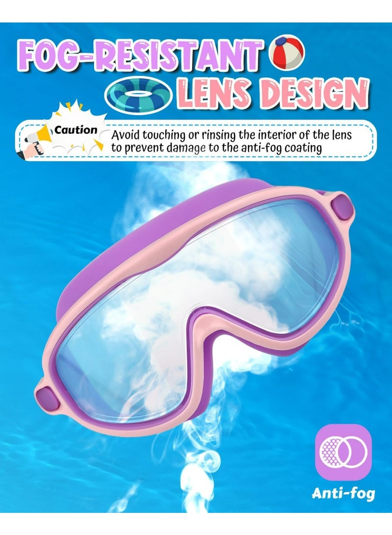 Oasisgalore 2-Pack Swim Goggles, Wide View Anti Fog Swimming Goggles for Girls, No Leaking Summer Gifts for Men Women Kid - Image 4