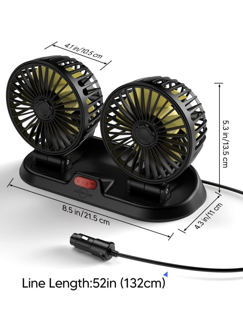 Generic Universal USB 5V Mini Electric Car Fan Low Noise Summer Car Air Conditioner 360 Degree Rotating Cooling Fan Car  - Image 2
