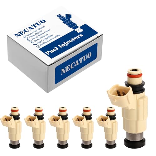 NECATUO Set of 6 Fuel Injectors Compatible with Suzuki Grand Vitara 2001 XL7 XL7 20022006 27L Replaces FJ939 84212307 1571052D00 - Image 1