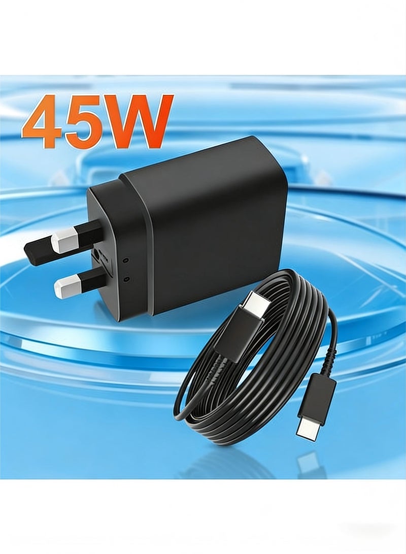 45W USB C Charger for Samsung, PPS PD3.0 Super Fast Charger 2.0 for Samsung for galaxy S24 Ultra/S24+/S24/S23 Ultra/S23+/S23/S22 Ultra/A25/A15 5G, Z Fold/Flip 5, Tab S9 Fe+, With \ 5A Type C Cable. - Image 1