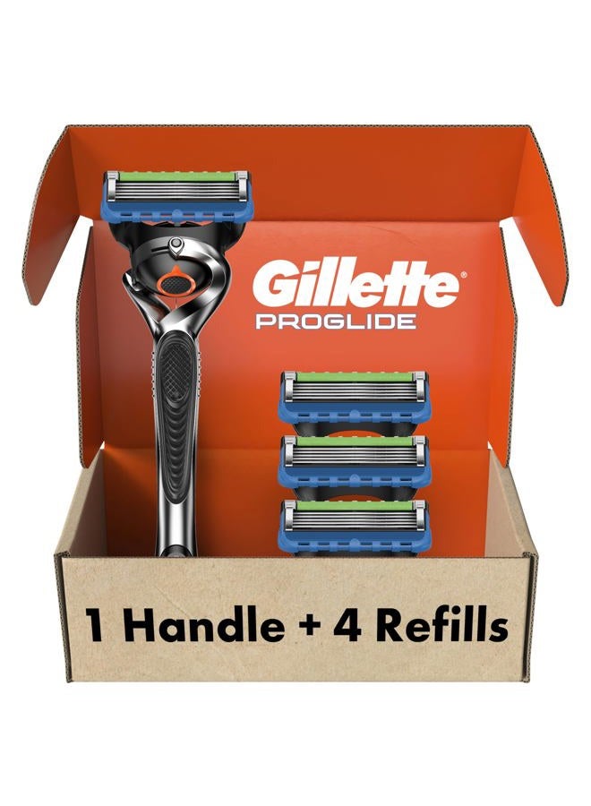 Gillette شفرات فيوجن بروغلايد، للرجال 1 شفرات جيليت، 4 عبوات شفرات احتياطية، تحمي من تهيج البشرة - Image 1
