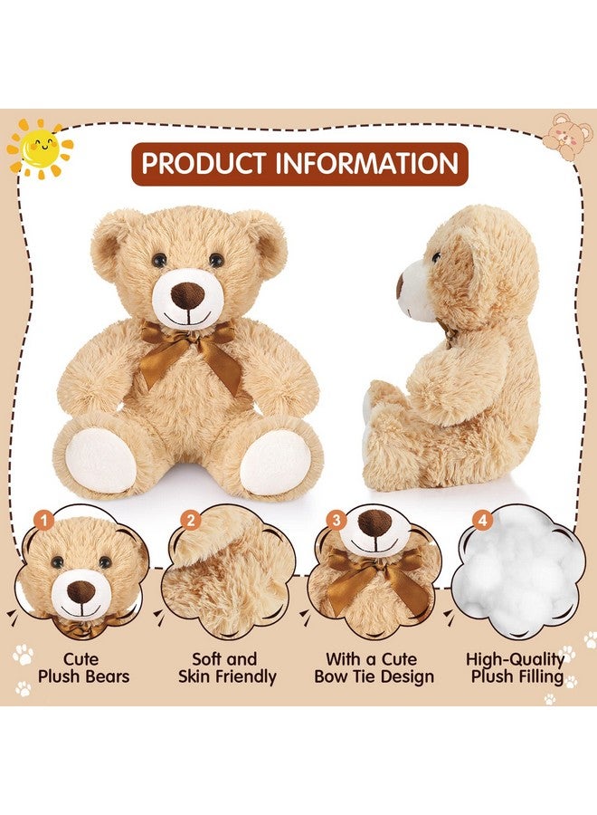 Zhanmai Zhanmai 18 Pcs 14 Inch Bears Stuffed Animal Bulk Gift Plush Bear Toys for Birthday Wedding Baby Shower Party Favor(Light Brown) - Image 5