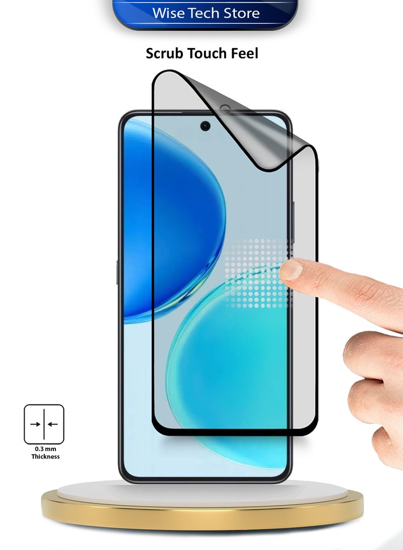 دبليو تيك هاتف Honor X8d 4G 2025 مع واقي شاشة سيراميك نانو فاخر كامل الغراء كامل الغطاء مطفي ومرن (MSCNMN) - شفاف/أسود - Image 4