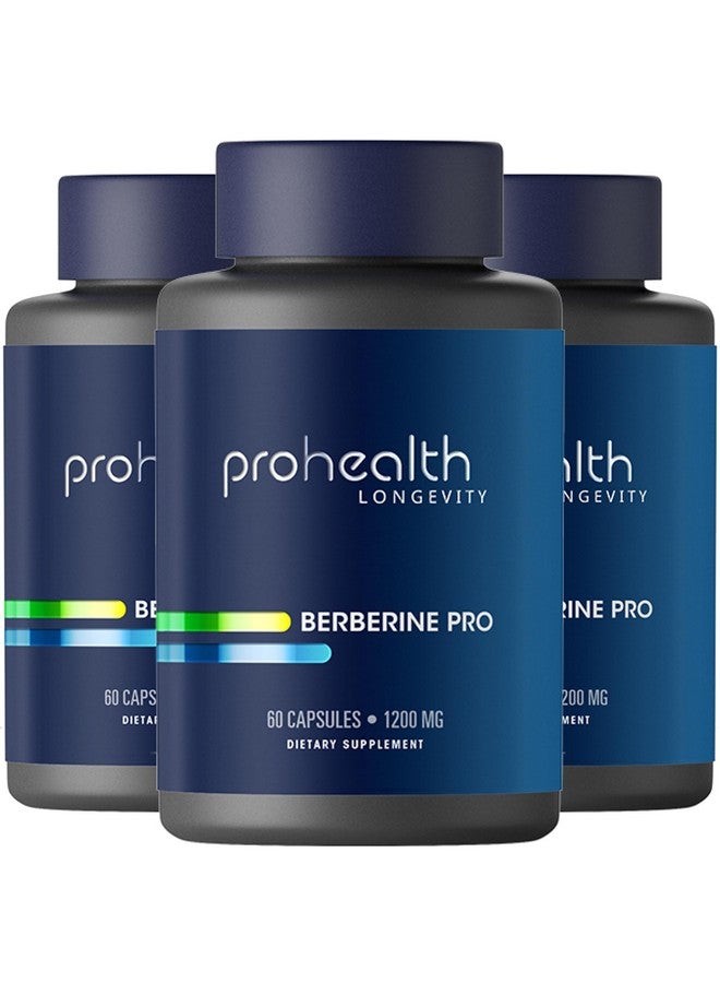 ProHealth Berberine Pro. Promotes Youthful Metabolism + Healthy Body Composition. with Alpha Lipoic Acid & Black Pepper Extract. 1,200 mg per 2 Cap Serving, 60 Caps. (3 Pack) - Image 1