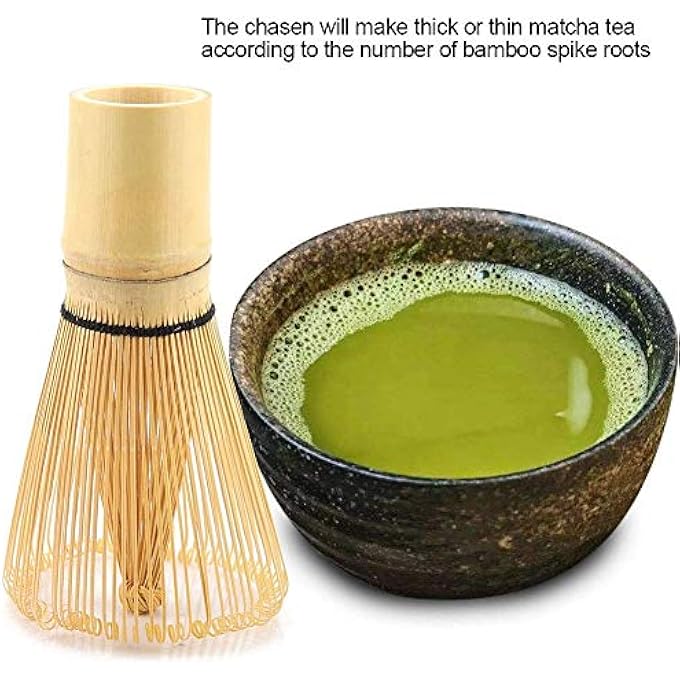 YelaJoy Matcha Green Tea Whisk Tea Whisk Chasen Preparing Matcha Powder Brush Tool Tea Traditional Scoop - Image 4