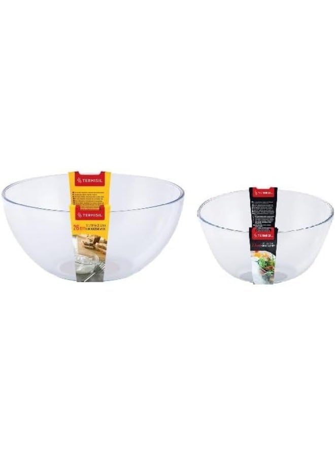 Termisil طقم وعاء سلطة من زجاج البورسليكات ترميزيل 2 قطعة - Image 4