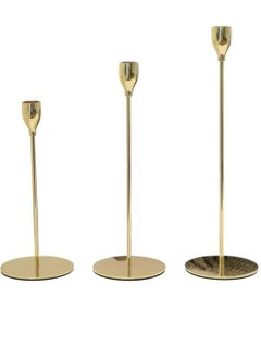 Candle Holders Set of 3 Candlestick Holder, Modern Decorative Metal Candle Stands Size : 24 - 29 - 34 cm