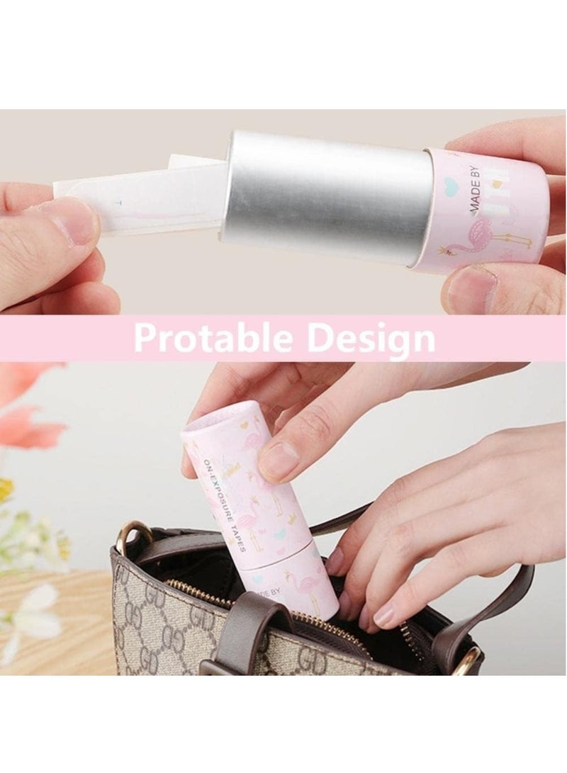 RATSAW 50 PCS Double Sided Tapes for Clothes Double Sided Body Tape and Clothing Tape for All Skin Self Adhesive Fashion Tape Clothing Tape for Women Invisible Tape Ladies Fabric Tape Bra Dress Tapes  - Image 5