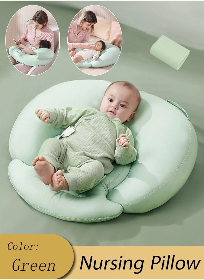 Vinnatsu 2 In 1 Baby Nursing Pillow And Body Positioner Body Hugging Design with Adjustable Waist Strap Multifunctional Toddler Look Up and Lying Pillow Set Enlarged and Widened for Breastfeeding and Bottle Feeding  - Image 1
