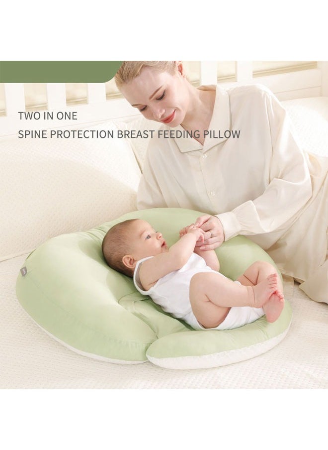 Vinnatsu - 2 In 1 Baby Nursing Pillow And Body Positioner Body Hugging Design with Adjustable Waist Strap Multifunctional Toddler Look Up and Lying Pillow Set Enlarged and Widened for Breastfeeding and Bottle Feeding - Image 1