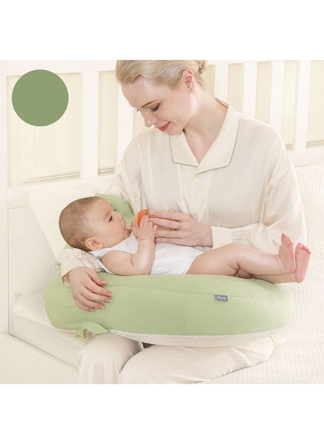 Vinnatsu - 2 In 1 Baby Nursing Pillow And Body Positioner Body Hugging Design with Adjustable Waist Strap Multifunctional Toddler Look Up and Lying Pillow Set Enlarged and Widened for Breastfeeding and Bottle Feeding - Image 1
