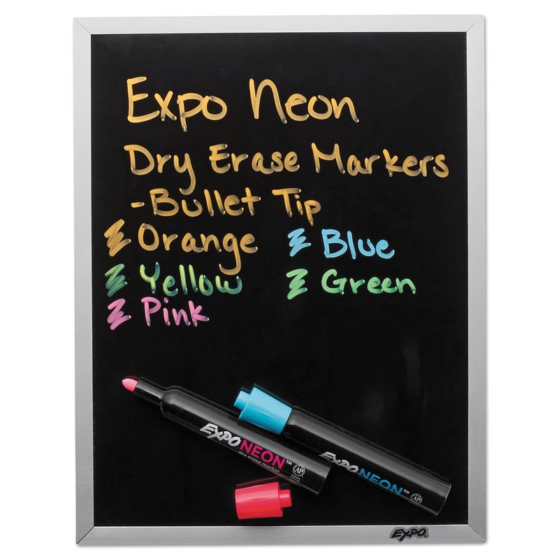 EXPO Neon Dry Erase Markers, Assorted, Bullet Tip, 5 Count - Fun, Vibrant Colors for Whiteboard, Glass, Acrylic, Home Organization - Image 3