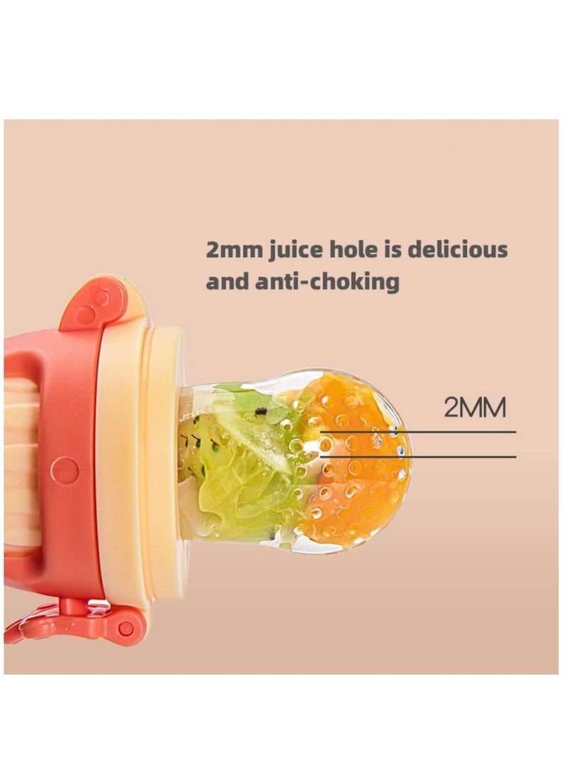HaHaHai 3-in-1 Baby Food Feeder Pacifier, Toddler Pacifier,Baby Fresh Food Feeder with 3 Sizes Silicone Pouches, Infant Teething Toy in Appetite Stimulation BPA Free Soft Teether for Toddler Teething Relie  - Image 3