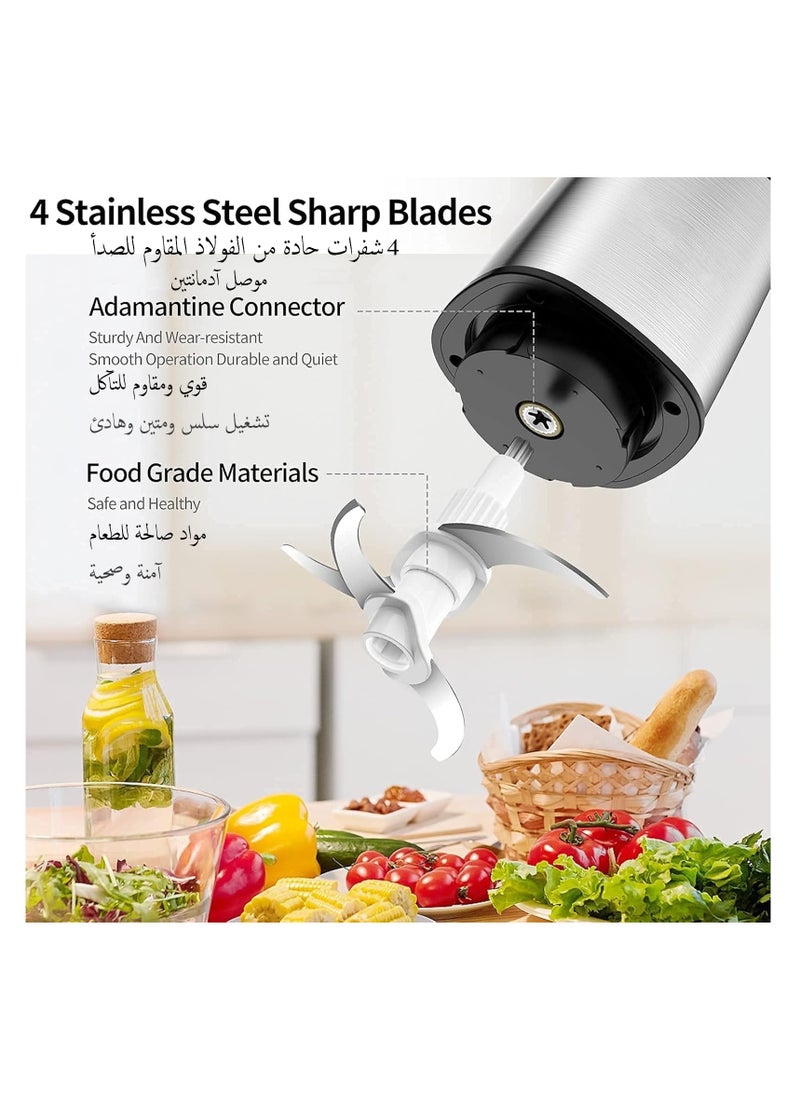 Aookay Meat Grinder Electric:مفرمة لحم كهربائية Healthy Non-BPA Stainless Steel Bowl, 2L 350W Food Chopper Processors 2 Speed Modes 4D design Blades for Onion, Nuts,Fruit, Garlic,Vegetable, Baby Food (2L)  - Image 5