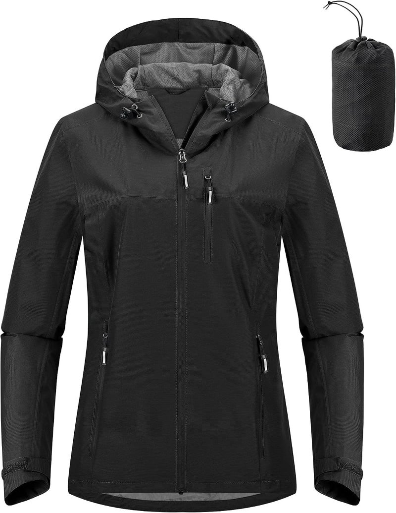 Outdoor Ventures Women's Packable Rain Jacket - Lightweight Waterproof Raincoat with Hood - Image 1