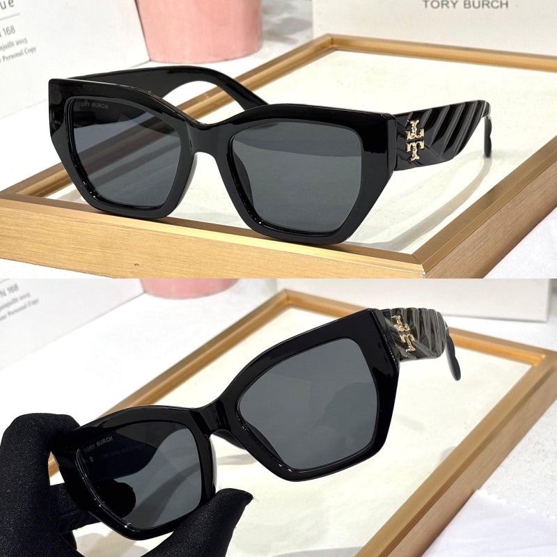 Burch TB TY7187U Cycling Sunglasses Miller Rectangle Sunglasses Women's Retro Sunglasses Black - Image 5