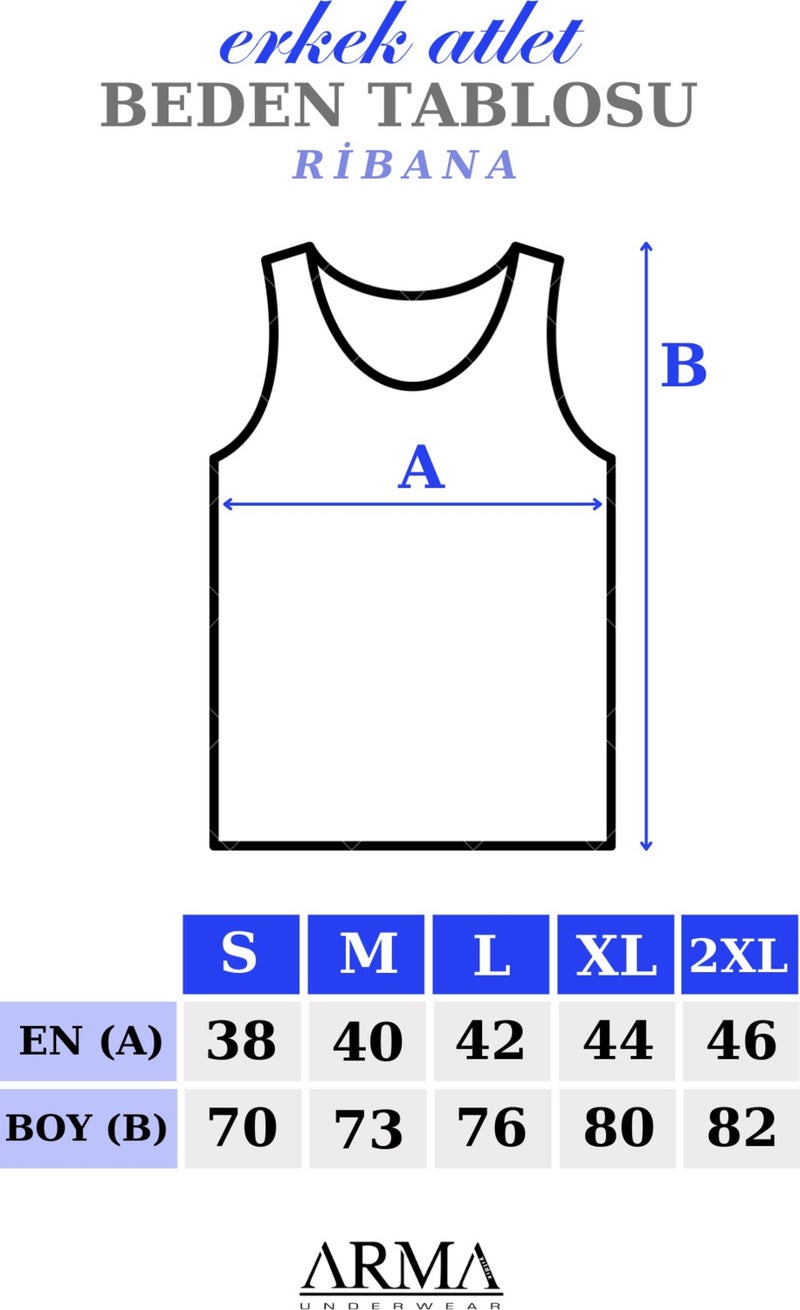 Arma Yıldız Men's Black 100% Cotton Rib Thin Strappy Undershirt  - Image 3