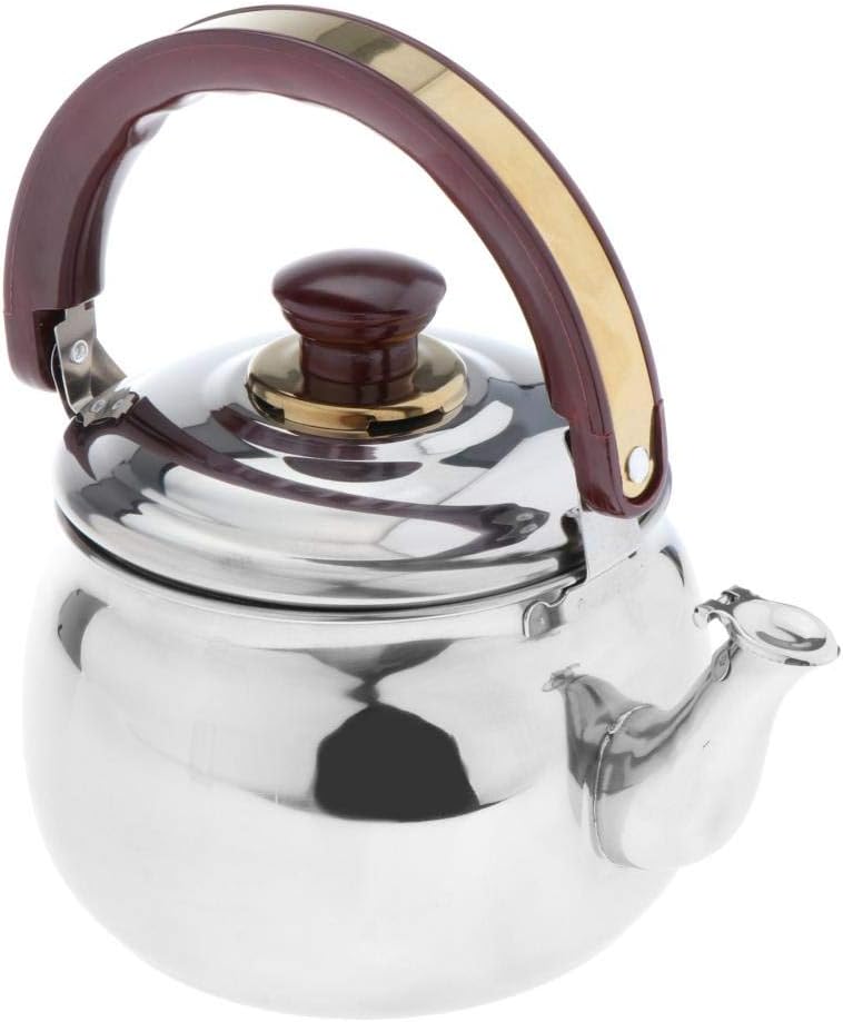 klarako 0.6~4.7L Stainless Steel Whistling Kettle Electric Stove Gas Hobs Camping  Silver, 1.8L - Image 2