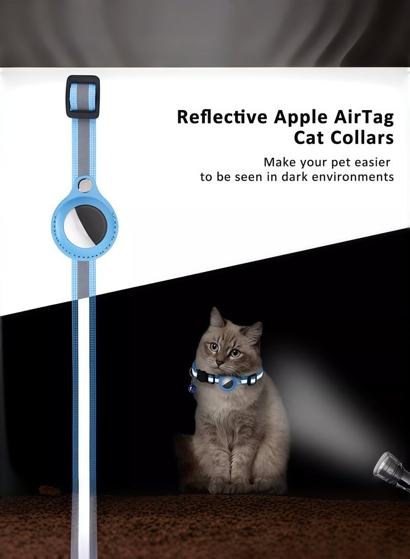 Reflective Cat Collar, Adjustable Kitten Collar for Indoor/Outdoor Cats, Breakaway Safety Collar with Breakaway Buckle and Bell, Perfect for Pet Tracking and Night Visibility - Image 3