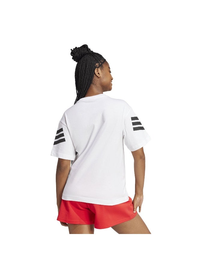 Adidas W Fi 3S Tee White Training T-Shirts For Women XS - Image 3
