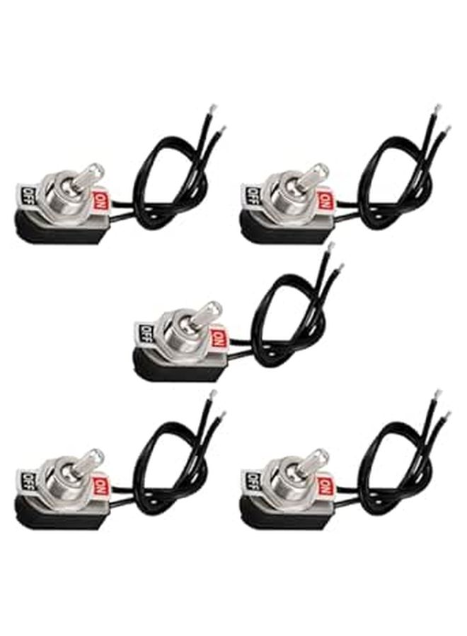Mini 2 Position Toggle Switch With Wire Leads For Car Truck RV Marine 5pcs - Image 1